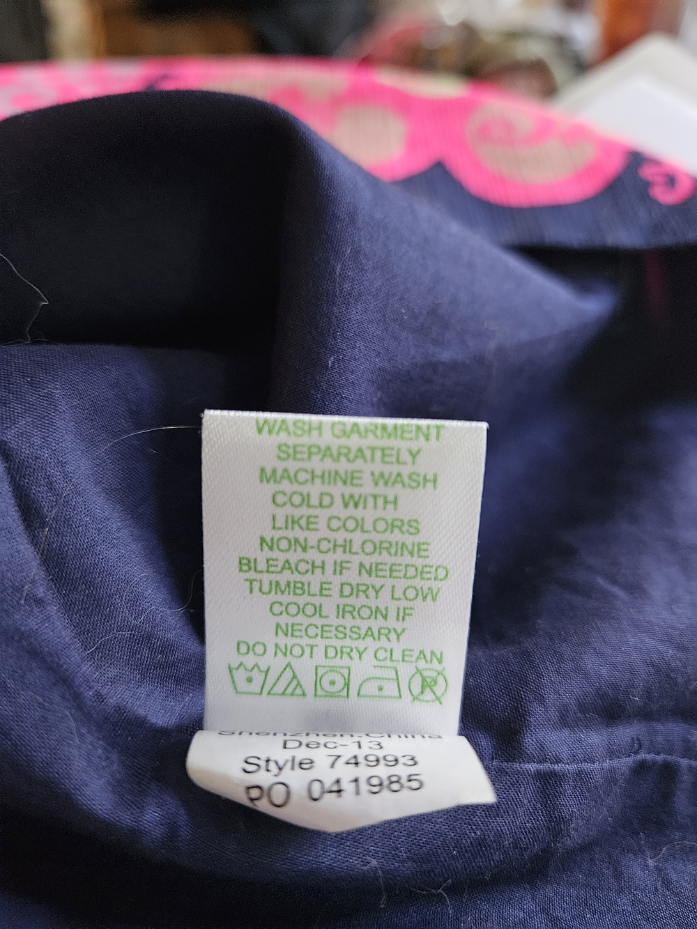 Lilly Pulitzer Navy, Teal & Hot Pink Printed Sleeveless Dress size 10 - Picture 11 of 11